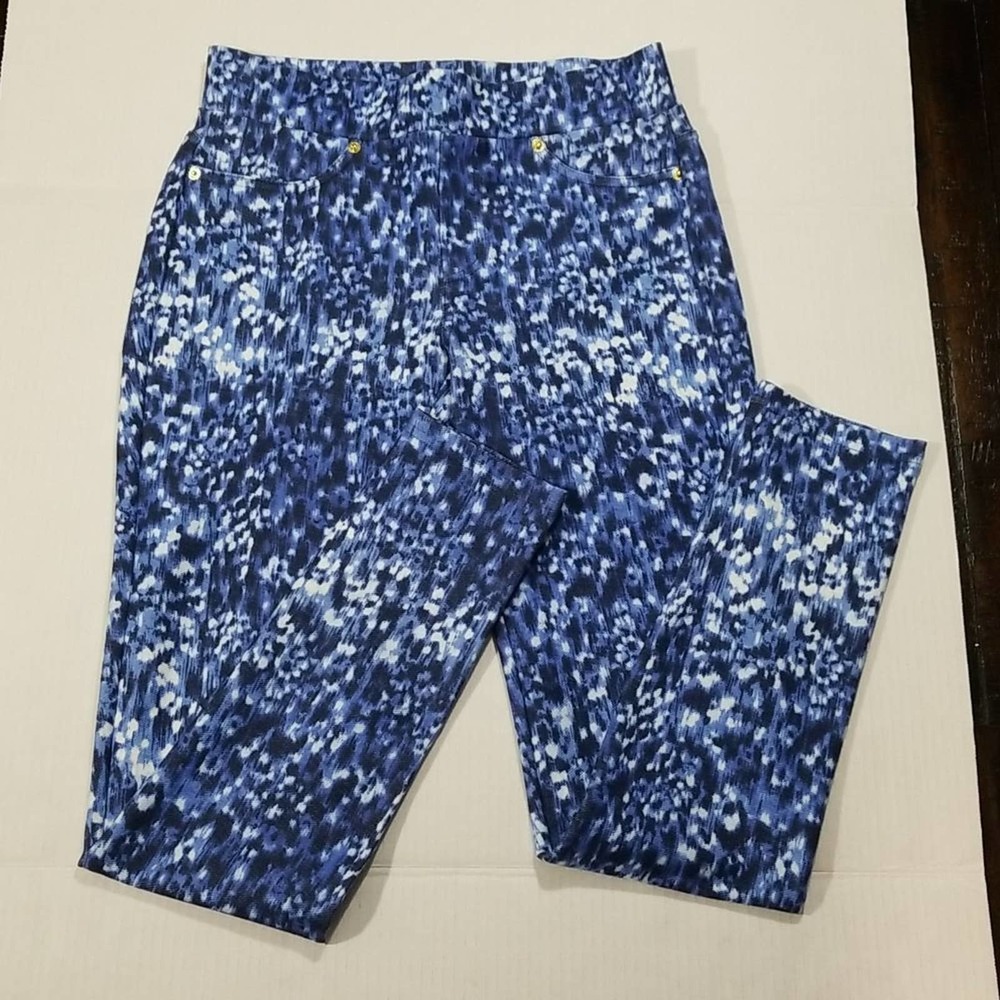 Michael Kors blue‎ white leggings size small